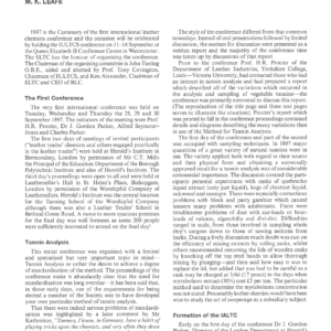 1897 And All That* The Conference Which Started It All