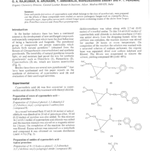 Synthesis And Antifungal Activity Of Cypermethric Acid Derivatives