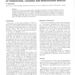 Technological Value Of Hides Of Crossbreeds From Black-And-White Cows With Beef Bulls Of Piemontese, Chianina And Marchigiana Breeds