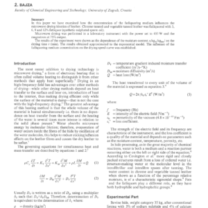 The Influence Of Fatliquor Concentration On Microwave Drying Kinetics