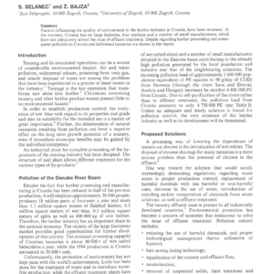 Pollution Abatement And Waste Management In The Croatian Tanning Industry
