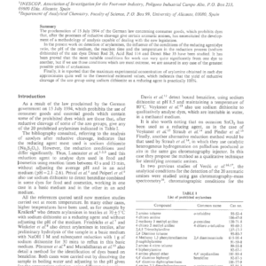 Detection Of Carcinogenic Amines In Azo Dyes
