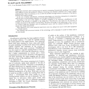 Membrane Technologies For The Treatment Of Tannery Residual Floats