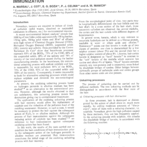 Oxidizing Unhairing Process With Hair Recovery. Part I. Experiments On The Prior Hair Immunization