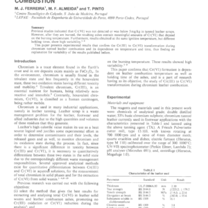 Influence Of Temperature And Holding Time On Hexavalent Chromium Formation During Leather Combustion