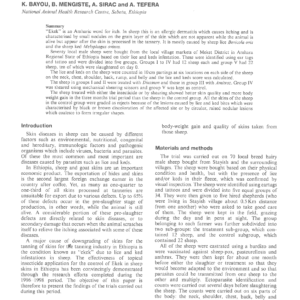 Control Of Ekek Skin Defects In Sheep By Using Insecticides And Shearing