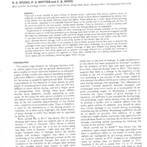 The Effect Of Selected Retanning, Dyeing And Finishing Variables On Coverage Of Grain Defects