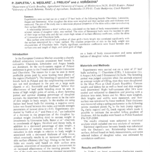 Surface Efficiency Of Hides Of Angus, Limousine, Charolaise And Simmental Bulls
