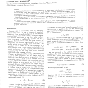 Influence Of Enzyme Concentration On Leather Waste Hydrolysis Kinetics