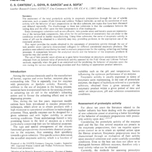 Proteolytic Activity Assessment: Use Of The Chromogenic Substrate Hide Powder Azure