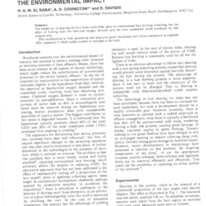 The Effects Of Hair Shaving On Unhairing Reactions: Part I The Environmental Impact