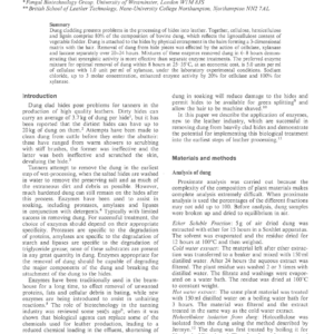 Enzymatic Removal Of Dung From Hides