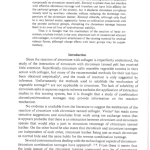 The Effect Of Chromium Pretreatment On The Fixation Of Zirconium By Collagen