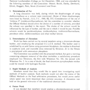 Leather Analysis Committee