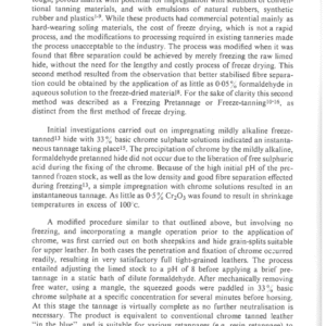 A New Technique For Chrome Tanning