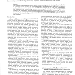 Simultaneous Tanning and Fatliquoring of Skins