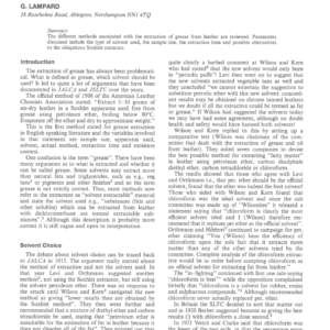 Solvents and Solvent Extraction in Grease Analysis