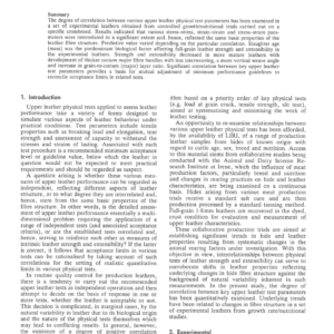 Stress - Strain Relationships in Leather and the Role of Fibre Structure