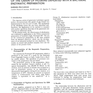 Studies on Enzymatic Unhairing: Part II. The Influence of Alkalisation on the Destruction of the Grain of Pigskins Depilated with a Bacterial Enzymatic Preparation