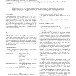 Study of Soft Side Upper Leather Retanned with Multi-Functional Tanning Agent - MTA