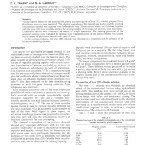 Tannage with Iron (III) Chloride Manufactured from Titaniferous Iron Ores