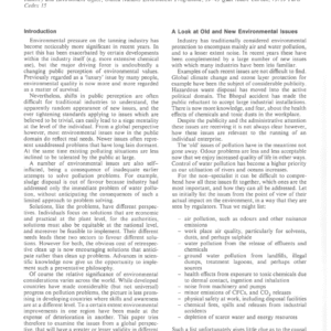 Tanning and Environment in the 1990s