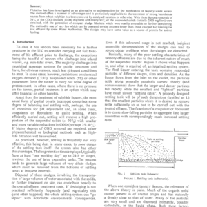 The Application of Flotation Techniques to the Treatment of Tannery Waste Waters