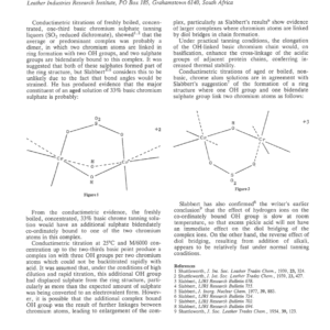 The Complex Ions in Basic Chromium Sulphate Solutions