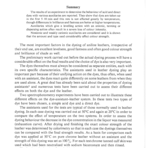 The Dyeing of Grain Leather