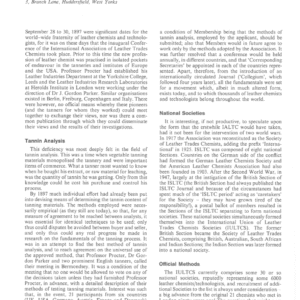 The Future for Leather Chemists' Societies