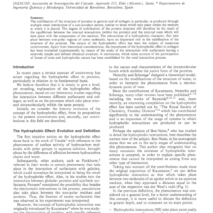 The Hydrophobic Effect and Its Importance to Collagen