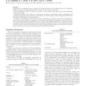 The Impact of Air Pollution Controls on Tannery Operations