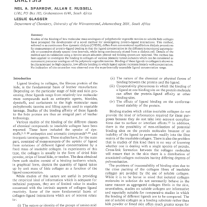 The Measurement of the Binding of Tannin Subunits to Soluble Collagen by Continuous-Flow Dynamic Dialysis