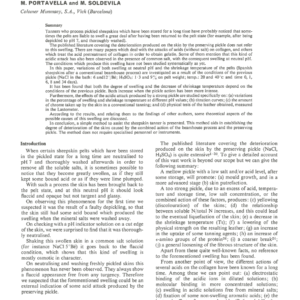The Swelling of Pelt at Neutral pH as a Result of the Conditions of the Previous Pickle