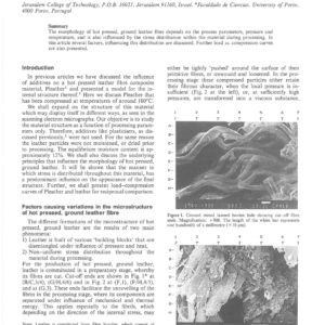 Variations in the Microstructure of Hot Pressed Ground Leather, 'Pleather'