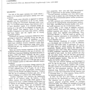 Water Urethanes in Finishing