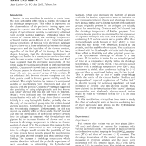 A Novel Way to Improve the Hydrothermal Stability of Chrome Tanned Leather