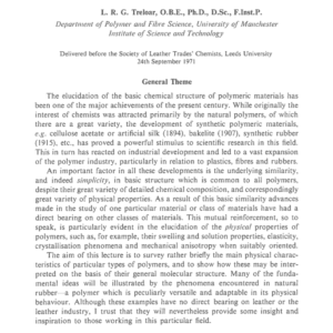 A Physicist Looks at Polymers