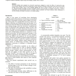 Colour Changes in Wet Blue Leathers