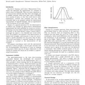 Colour Control of Dyestuffs, Part 1