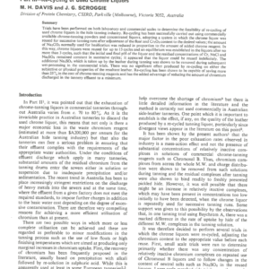 Investigation of Commercial Chrome-Tanning Systems Part Ill Re-cycling of Used Chrome Liquors
