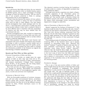 Microbiology in Leather Manufacture - A Review