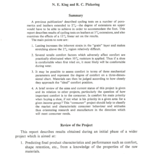 Modulus Properties of Shoe Upper Materials Part 1 Results Obtained on Leather Samples
