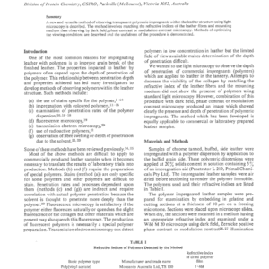 Observing Transparent Impregnants in Leather by a Direct Method