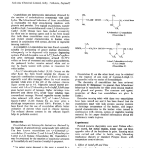 Oxazolidines - A New Class of Tanning Agent
