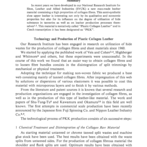 Production and Properties of Plastic Collagen Leather