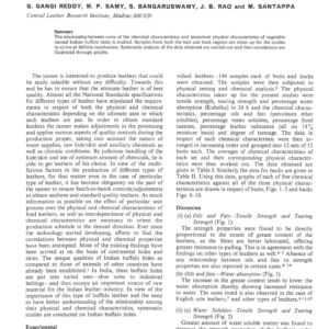 Relationship Between Physical and Chemical Characteristics of Vegetable Tanned Sole Leathers of Indian Origin