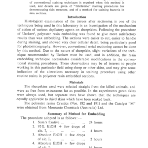Routine Preparation And Staining Of Sheepskin Sections For Histological Examination