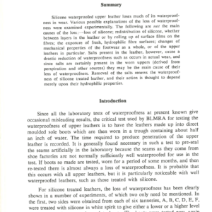 The Loss Of Waterproofness Of Upper Leathers During Wear