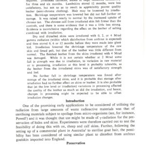Gamma Irradiation: The Preservation Of Hides And Skins, And The Sterilisation Of Imported Dry And Drysalted Goatskins